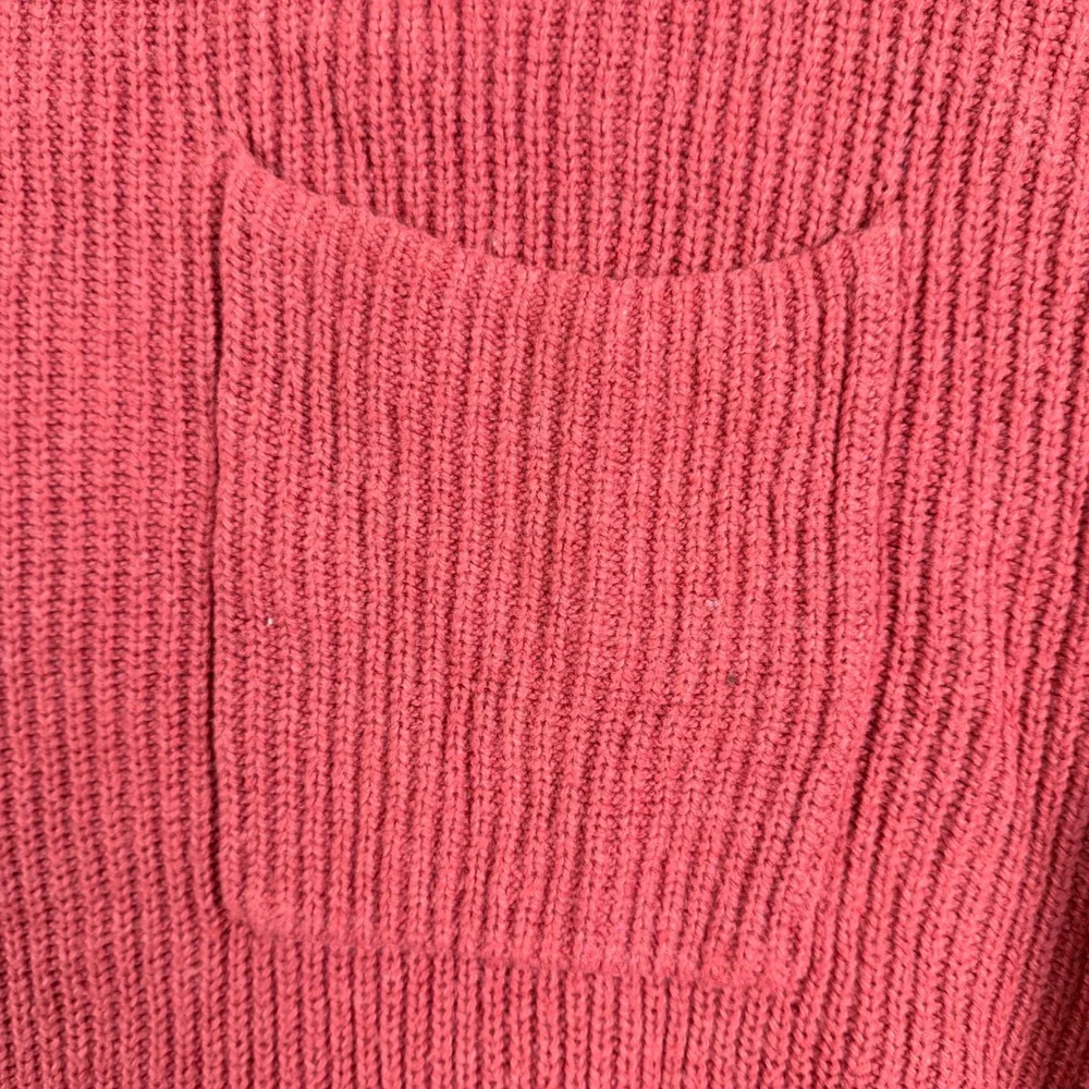 Madewell Thompson Ribbed Knit Pocket Crewneck Sweater AA782 Women Large